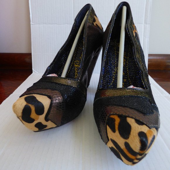 Irregular Choice Amazoniac Bronze Leopard Shoes - Picture 1 of 5